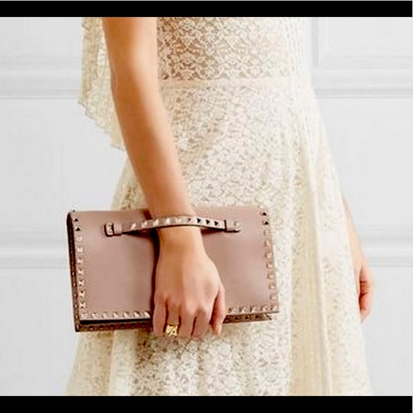 Valentino Garavani Handbags - 🔥AUTHENTIC 🔥Valentino
Rockstud Flap Clutch Leather with dust bag